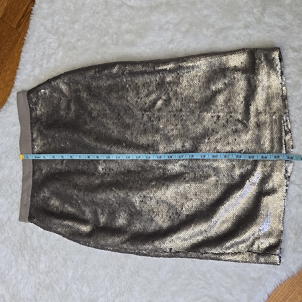 Banana Replubic Gold Sequin Pencil Skirt, Womens Size 0 - Picture 6 of 10